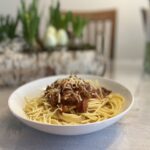 Jollibee Spaghetti on white plate